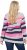 Ulla Popken Landscape Stripe Sweater Light Grey Melange - Hettegensere og collegegensere - Myke gensere, hettegensere og strikk