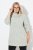 Ulla Popken Space Yarn Oversized Turtleneck Sweater Light Grey Melange - Hettegensere og collegegensere - Myke gensere, hettegensere og strikk