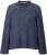 Ulla Popken Striped Wool Blend Turtleneck Sweater Ink Blue - Hettegensere og collegegensere - 