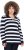 Ulla Popken Striped Polo Collar Long Sleeve Sweater Navy - Hettegensere og collegegensere - Myke gensere, hettegensere og strikk