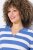 Ulla Popken Striped Polo Collar Long Sleeve Sweater Aegean Blue - Hettegensere og collegegensere - Myke gensere, hettegensere og strikk