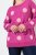 Ulla Popken Fluffy Polka Dot Sweater Summer Berry - Ulla Popken - Ulla Popken Plus-Size Klær