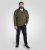 D555 Leicester 2 Quarter Neck Fleece Sweatshirt Khaki - Gensere og hettegensere - Store hettegensere - 2XL-14XL