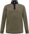 D555 Leicester 2 Quarter Neck Fleece Sweatshirt Khaki - Gensere og hettegensere - Store hettegensere - 2XL-14XL