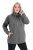 Ulla Popken Drawstring Collar Long Sleeve Sweatshirt Graphite Grey - Ulla Popken - Ulla Popken Plus-Size Klær