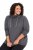 Ulla Popken Drawstring Collar Long Sleeve Sweatshirt Graphite Grey - Ulla Popken - Ulla Popken Plus-Size Klær