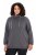 Ulla Popken Drawstring Collar Long Sleeve Sweatshirt Graphite Grey - Ulla Popken - Ulla Popken Plus-Size Klær
