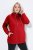 Ulla Popken Drawstring Collar Long Sleeve Sweatshirt Salsa Red - Hettegensere og collegegensere - Myke gensere, hettegensere og strikk
