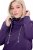 Ulla Popken Drawstring Collar Long Sleeve Sweatshirt Deep Violet - Ulla Popken - Ulla Popken Plus-Size Klær