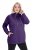 Ulla Popken Drawstring Collar Long Sleeve Sweatshirt Deep Violet - Ulla Popken - Ulla Popken Plus-Size Klær