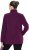 Ulla Popken Modular Fleece Zip Front Jacket Dark Cherry - Hettegensere og collegegensere - Myke gensere, hettegensere og strikk