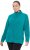Ulla Popken Modular Fleece Zip Front Jacket Emerald - Hettegensere og collegegensere - Myke gensere, hettegensere og strikk
