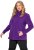 Ulla Popken Modular Fleece Zip Front Jacket Dark Plum - Hettegensere og collegegensere - Myke gensere, hettegensere og strikk