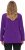 Ulla Popken Modular Fleece Zip Front Jacket Dark Plum - Hettegensere og collegegensere - Myke gensere, hettegensere og strikk