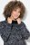 Ulla Popken Teddy Collar Printed Sweatshirt Black - Hettegensere og collegegensere - Myke gensere, hettegensere og strikk
