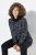 Ulla Popken Teddy Collar Printed Sweatshirt Black - Hettegensere og collegegensere - Myke gensere, hettegensere og strikk