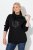Ulla Popken Rhinestone Snowflake Turtleneck Sweatshirt Black - Hettegensere og collegegensere - Myke gensere, hettegensere og strikk