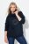 Ulla Popken Rhinestone Snowflake Turtleneck Sweatshirt Navy - Hettegensere og collegegensere - Myke gensere, hettegensere og strikk