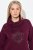 Ulla Popken Rhinestone Snowflake Turtleneck Sweatshirt Dark Ruby - Hettegensere og collegegensere - Myke gensere, hettegensere og strikk