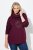 Ulla Popken Rhinestone Snowflake Turtleneck Sweatshirt Dark Ruby - Hettegensere og collegegensere - Myke gensere, hettegensere og strikk