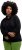 Ulla Popken Gathered Sleeve Oversized Fit Sweatshirt Black - Hettegensere og collegegensere - Myke gensere, hettegensere og strikk
