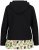 Ulla Popken Ruffle Hem A-line Fit Hooded Sweatshirt Black - Hettegensere og collegegensere - Myke gensere, hettegensere og strikk