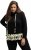 Ulla Popken Ruffle Hem A-line Fit Hooded Sweatshirt Black - Hettegensere og collegegensere - Myke gensere, hettegensere og strikk
