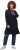Ulla Popken Extra Long Abstract Graphic Hoodie Navy - Hettegensere og collegegensere - Myke gensere, hettegensere og strikk