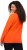 Ulla Popken Collared Long Sleeve Sweatshirt Tangerine - Hettegensere og collegegensere - Myke gensere, hettegensere og strikk