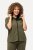 Ulla Popken Contrast Color Zip Up Sweatshirt Loden Green - Hettegensere og collegegensere - Myke gensere, hettegensere og strikk