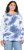 Ulla Popken Tie Dye Gathered Sweatshirt Atlantic Blue - Hettegensere og collegegensere - 
