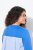 Ulla Popken Pinstripe Gore Long Sleeve Sweatshirt Peacock Blue - Hettegensere og collegegensere - Myke gensere, hettegensere og strikk