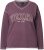 Ulla Popken Texas Contrast Stitching Sweatshirt Dark Ruby - Hettegensere og collegegensere - Myke gensere, hettegensere og strikk