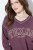 Ulla Popken Texas Contrast Stitching Sweatshirt Dark Ruby - Hettegensere og collegegensere - Myke gensere, hettegensere og strikk