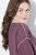 Ulla Popken Texas Contrast Stitching Sweatshirt Dark Ruby - Hettegensere og collegegensere - Myke gensere, hettegensere og strikk