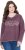 Ulla Popken Texas Contrast Stitching Sweatshirt Dark Ruby - Hettegensere og collegegensere - Myke gensere, hettegensere og strikk