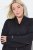 Ulla Popken Quick Drying College Collar Sweatshirt Black - Hettegensere og collegegensere - Myke gensere, hettegensere og strikk
