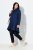 Ulla Popken Flounce Panel Long Sleeve Sweatshirt Dress Navy - Hettegensere og collegegensere - Myke gensere, hettegensere og strikk