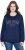 Ulla Popken NYC Embroidered Long Sleeve Sweatshirt Ink Blue - Hettegensere og collegegensere - Myke gensere, hettegensere og strikk