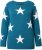 Ulla Popken Glitter Stars Soft Knit Sweater Petrol - Hettegensere og collegegensere - Myke gensere, hettegensere og strikk