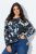 Ulla Popken Horse Print Long Sleeve Sweatshirt Navy - Hettegensere og collegegensere - Myke gensere, hettegensere og strikk