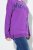 Ulla Popken Magnifique Split Style Sweatshirt Purple - Hettegensere og collegegensere - Myke gensere, hettegensere og strikk
