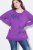 Ulla Popken Magnifique Split Style Sweatshirt Purple - Hettegensere og collegegensere - Myke gensere, hettegensere og strikk
