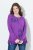 Ulla Popken Magnifique Split Style Sweatshirt Purple - Hettegensere og collegegensere - Myke gensere, hettegensere og strikk