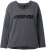 Ulla Popken Inspire Lettering V-Neck Sweatshirt Graphite Grey - Hettegensere og collegegensere - Myke gensere, hettegensere og strikk
