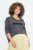 Ulla Popken Inspire Lettering V-Neck Sweatshirt Graphite Grey - Hettegensere og collegegensere - Myke gensere, hettegensere og strikk