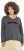 Ulla Popken Inspire Lettering V-Neck Sweatshirt Graphite Grey - Hettegensere og collegegensere - Myke gensere, hettegensere og strikk