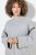 Ulla Popken Decorative Seam Sweater Light Grey Melange - Hettegensere og collegegensere - Myke gensere, hettegensere og strikk