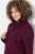Ulla Popken Chain Fringe Smooth Fleece Sweatshirt Dark Wine Red - Hettegensere og collegegensere - Myke gensere, hettegensere og strikk