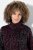 Ulla Popken Leopard Print Scarf Sweater Dark Wine Red - Hettegensere og collegegensere - Myke gensere, hettegensere og strikk